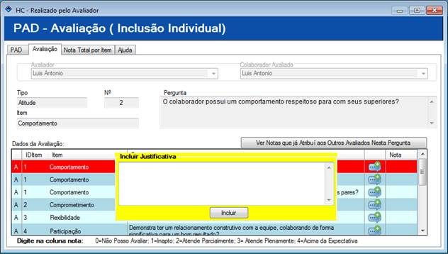 HCSGI - PAD (Programa de Avaliação de Desempenho)